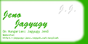 jeno jagyugy business card